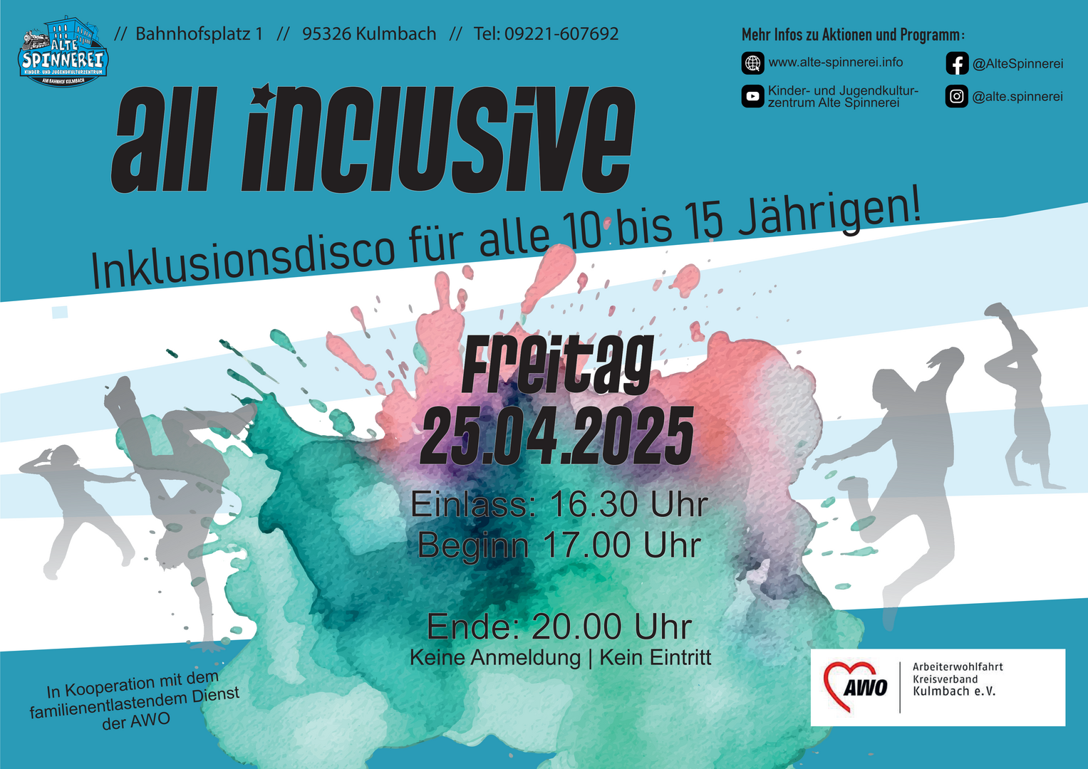 Plakat "ALL INCLUSIVE – Inklusionsdisco für Alle"